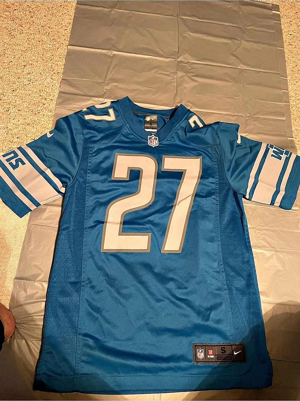 Nike NFL On Field Quin #27 Jersey Blue NFL Jersey Size Small Like New